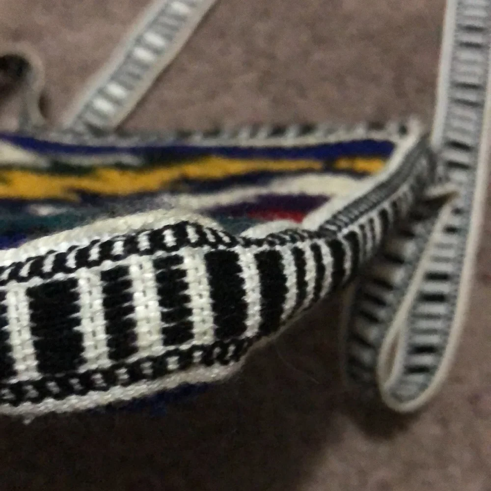 Vintage Guatemalan Woven Wool Bag-Zip Top-EUC-Crossbody Style